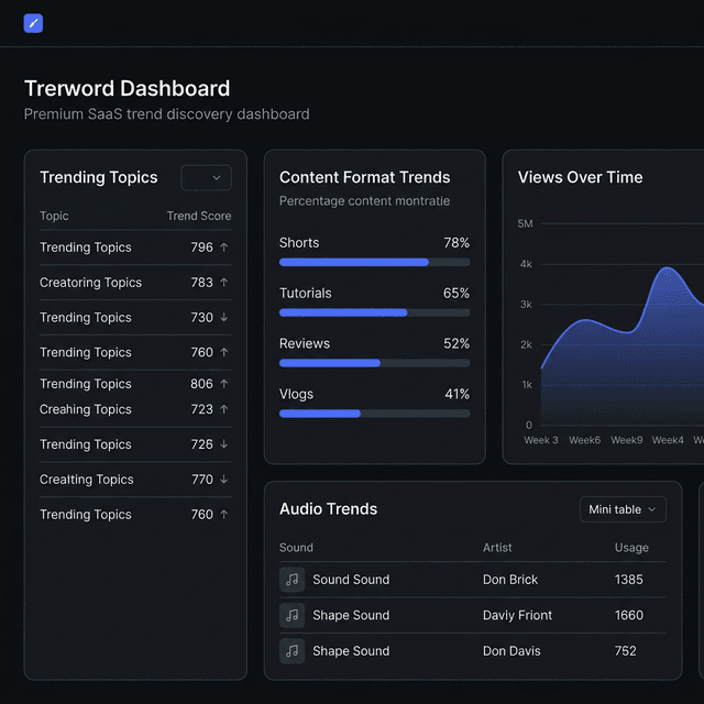 Trend Radar dashboard